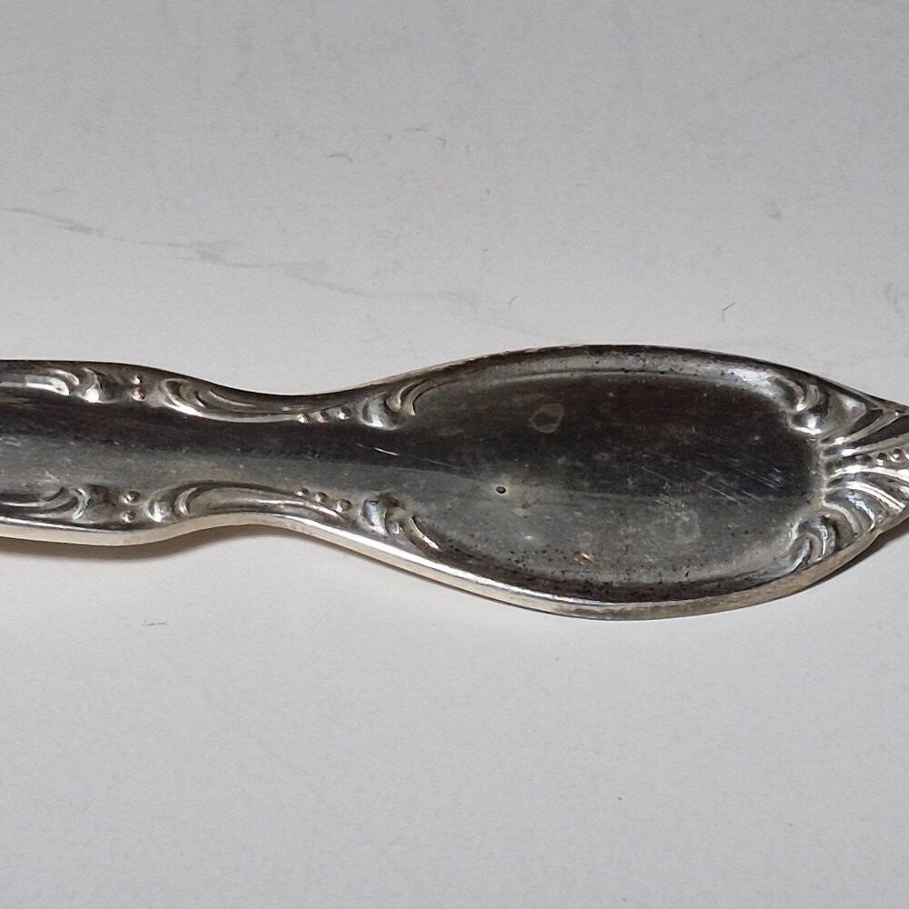 WM Rogers Eagle & Star IS Mark Silverplate Mountain Pattern Ice Tea Spoons 4